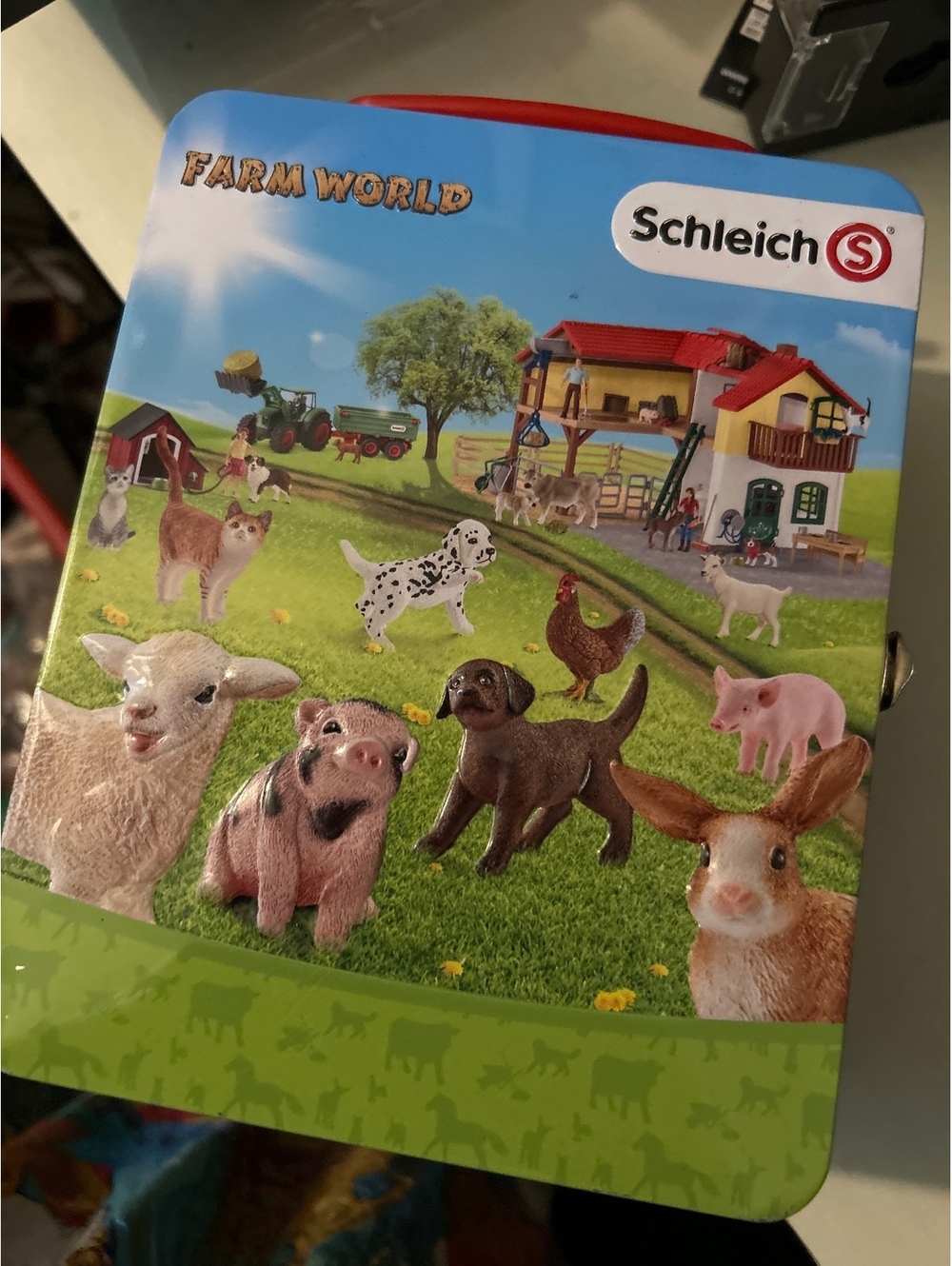 Schleich Farm World Metal Storage Basket with Compartments
